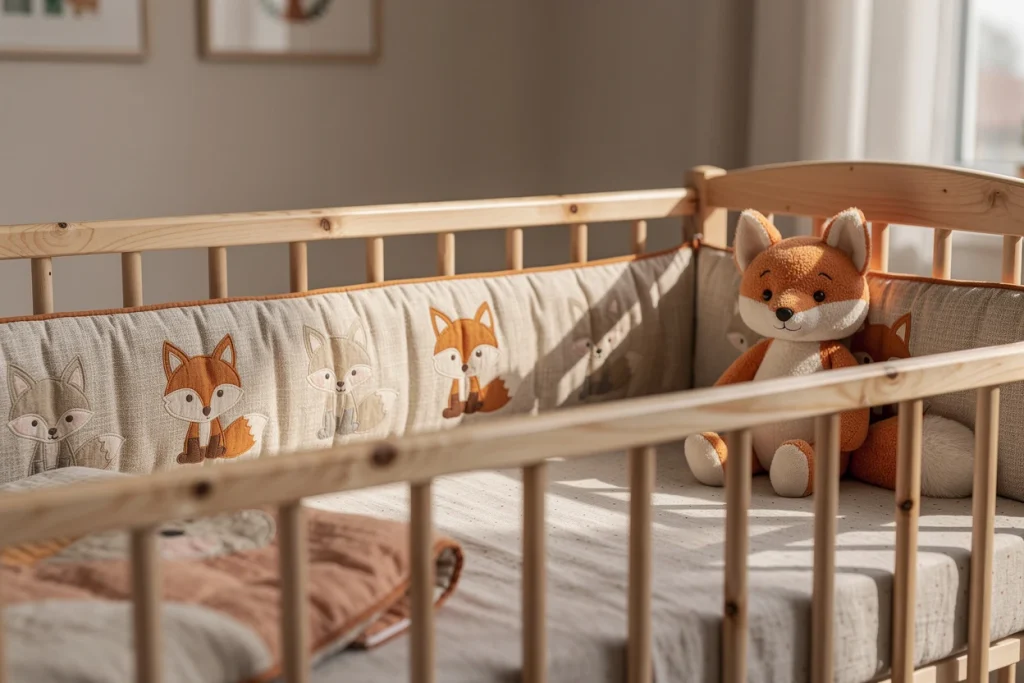 Tour de lit bébé renard : une touche déco et sécurité pour la chambre des tout-petits