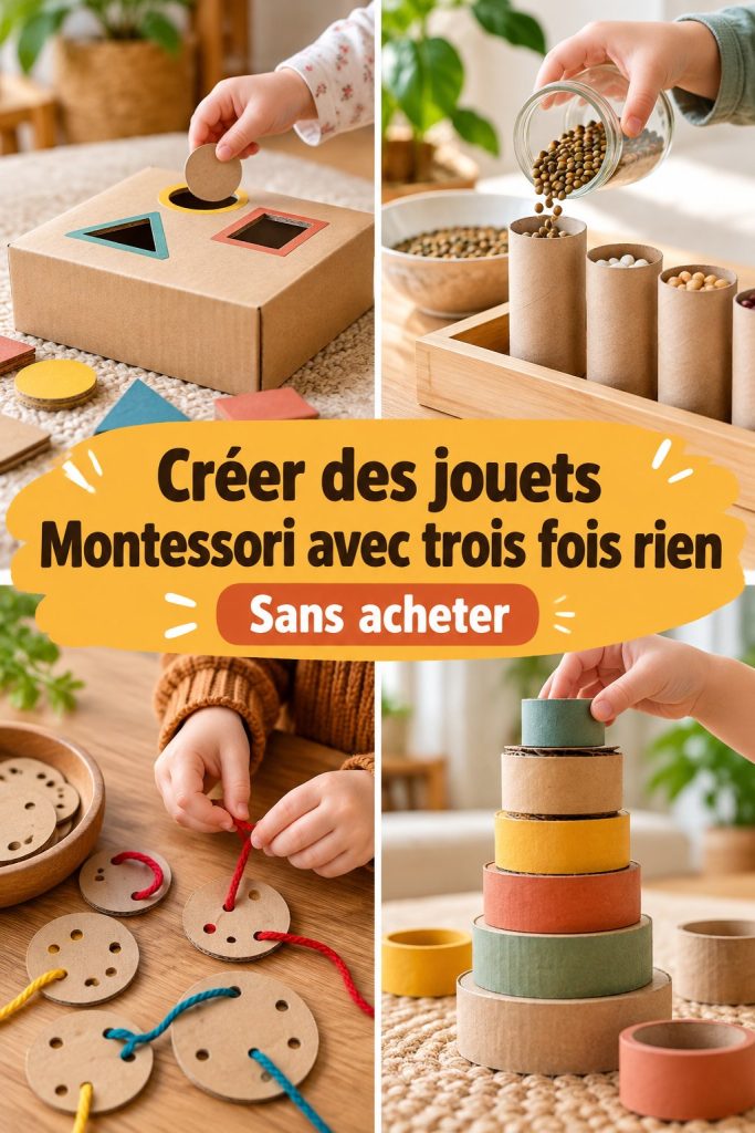 Créer des jouets Montessori avec trois fois rien
